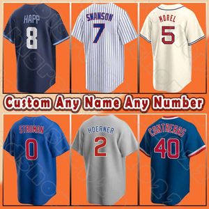 7 Dansby Swanson 5 Christopher Morel Camisas de beisebol 24 Cody Bellinger Ian Happ Marcus Stroman Justin Steele Cubs Justin Steele Kyle Hendricks Seiya Suzuki Davis