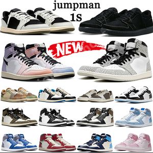 Basketballschuhe mit Box Jumpman 1 1s Low 1s Black Phantom 1 1s Mocha Voodoo Low Concord Vintage UNC Grey Skyline Stealth Starfish Herren-Turnschuhe