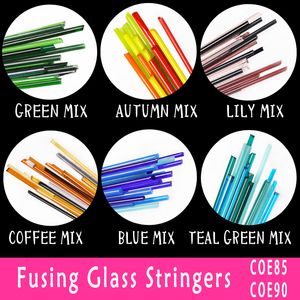 Craft Tools 500g 3 ~ 5mm fusing Glass Sticks Glass Stringer CoE85 CoE90 Lampworks Glass Rods Creative Melt Series Handmade Melting Glass 230621