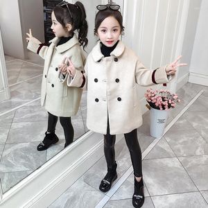 Casaco Jaqueta Inverno Primavera Outerwear Top Crianças Roupas Escola Crianças Traje Adolescente Menina Roupas Pano de Lã de Alta Qualidade