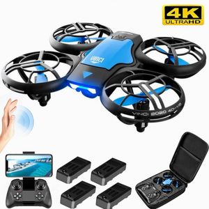 Ny V8 Mini Drone 4K HD Camera WiFi FPV Drone Air Pressure Höjd Keep Foldble Quadcopter RC Dron Helicopter Toy Gift for Kids