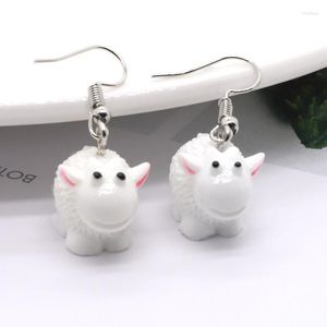 Dangle Earrings 1 Pair Cute Sheep Animal Drop For Women Gift Fashion Creative Funny Lovely Kawaii 3D Goat Party Jewelry