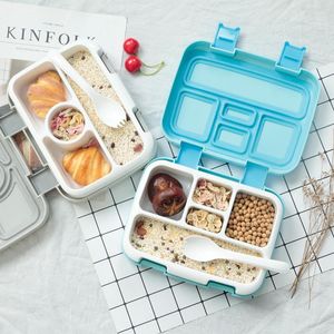 Geschirr-Sets, Lunchbox für Kinder, Behälter, mikrowellengeeignet, Bento-Snack, Cartoon-Schule, wasserdichte Aufbewahrung, Bentolunch-Boxen