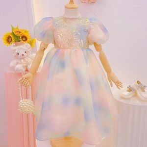 エスニック服の女の子の妖精のボールガウンプリンセス甘い絶妙なスパンコールドレスウェディングページェントガウンヴェスティドスデフィエスタ