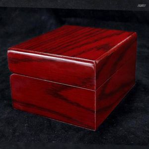 Watch Boxes Single Grid Display Case Wood Wristwatch Collection Storage Box Relogio Leather Reloj Hombre