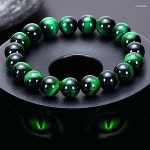 Strand pärlor strängar högkvalitativ naturlig 5a tiger ögonsten pärlor armband män trendiga ädelsten hälsa kvinnor själ smycken pulsera hombre