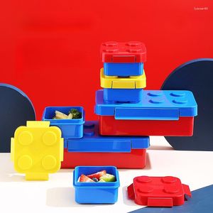 Servies Sets Modulaire Bouwstenen Lunchbox Voor Kinderen Studenten Bento School Picknick Zakken En Servies Container Set