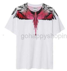 MB Trendy Brand New Wings Short Sleeve Marcelo Classic Feather Men's and Women's Printed T-shirt07fk 40