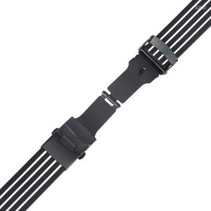 Uhrenarmbänder Silikonarmband Faltschließe Sicherheit Weiß Wasserdicht Horloge Bandjes 18mm 20mm 22mm 24mm Armbanduhr Black Friday Deals