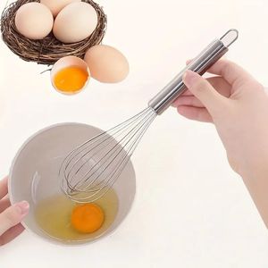 1pc, Stainless Steel Manual Egg Beater, Cream Egg White Beater, Handheld Blender, Kitchen Baking Gadget, Kitchen Supplies, Kitchen Tool