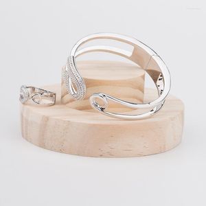 Bangle Korean Fashion Double Layer With Ring Asian Gold Bracelet Spring Opening Simple Melv22