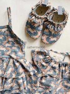 2023 SS New Kids Girl and Boy Bath Suits Hawaii Holiday Sweet Swits Suits Suits Swim Wear KS Baby L230625