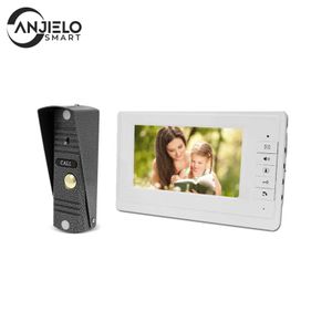 7'' Color Wired Video Door Phone Intercom Wireless video phone System Indoor Doorbell Camera with IR Night Vision for Home Security