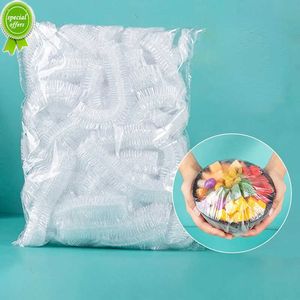 New 100Pcs Disposable Food Cover Plastic Wrap Elastic Food Lids For Fruit Bowls Cups Caps Storage Kitchen Fresh Keeping Saver Bags