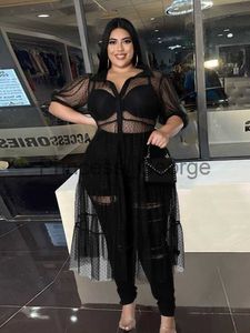 Vestidos Casuais Vestidos de Renda para Mulheres Vestidos Plus Size Manga Curta Verão Malha Transparente Sexy Vestido Preto Atacado Em Massa Dropshipping x0625