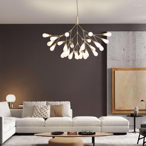 Chandeliers Led Chandelier Pendant Lamp For Living Room Dining Kitchen Table Bedroom Branch Glass Modern G4 Ceiling Hanging Light