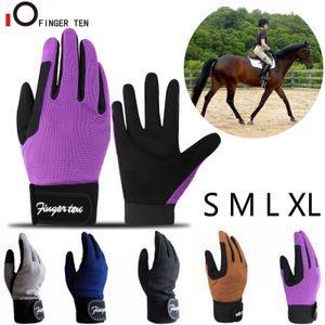 Cycling Gloves Kids Durable Long Riding Horse Gloves Equestrian Glove Horse Racing Cycling Sport Bike Grip 5-13 Boys Girls Drop 230621