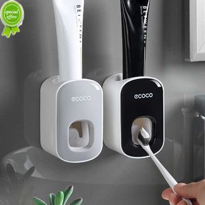 Automatic Toothpaste Dispenser Wall Mount Stand, Dust-proof Toothbrush Holder, Bathroom Accessories Set, Toothpaste Squeezer