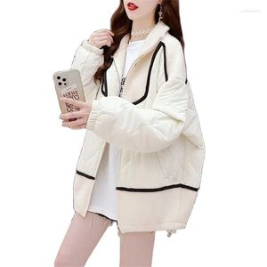 Women's Trench Coats Loose Large Size Women's Wear Spring Autumn Winter Jacket Splicing Zipper Jackets Female Cotton Parkas Lady Casual