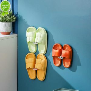 New Slippers Rack No Punching Bathroom Simple Slipper Hook Toilet Drainage Rack Wall Mounted Bedroom Neat Storage Shoe Drying Rack