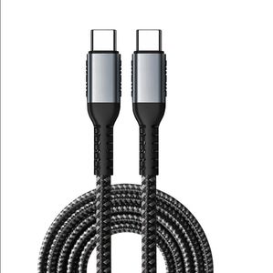 PD 100W 5A Typ C till typ C Laptop USB -kabel Ny trend Fast Charging Data Transfer Cable Nylon flätad 3ft 6ft