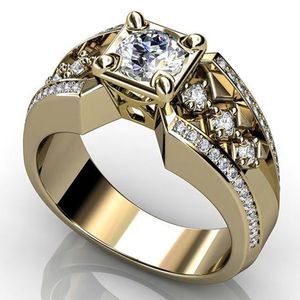 Solitaire Ring 14K Gold for men Natural 2 Diamond with Jewelry Anillos De Bizuteria Mujer Gemstone Rings Box 230625