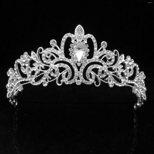 Headpieces Baroque Water Drop Crystal Crown Headband Bridal Flower Diamond Headdress Wedding Stall Wholesale