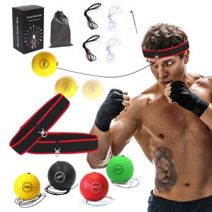 Stansbollar boxningsreflexbollar justerbar pannband boxning boll förbättrar nybörjare hastighet reaktioner hand ögonkoordination fitness tränare 230621