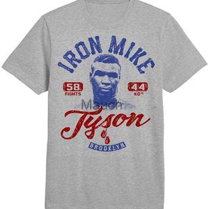 Męskie koszulki Mike Tyson Silhouette Boxing Boxing Tshirt Męskie Summer Bawełniane krótkie rękawy J230625