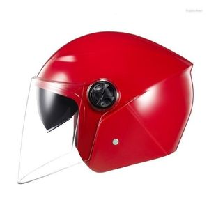 Motorradhelme 2023 Neueste DOT-genehmigte Halbgesichtshelm Dual Lens Doppelvisiere Motorrad für Mann Capacete de Moto Casco