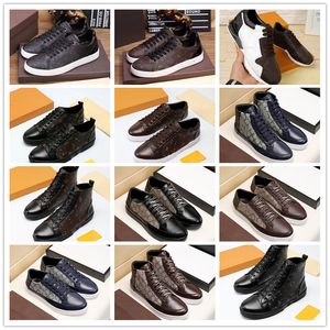 38 Model Casual Designer Buty Włochy Ace Sneakers pszczół skórzane haftowane czarni mężczyźni blokujący białe buty spacerujące trenerzy platformy sportowej