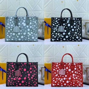 Onthego yk дизайнерская сумка сумочка с плечами, несущая сумка для покупок, роскошные кошелек, цветочный рюкзак с одним ручным кошельком 35x27x14 см M46412