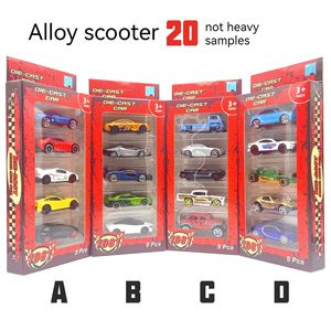 Diecast Model car 5pcs Simulated Children Diecast Vehicle Toy Multi-style Taxiing Alloy Mini Car Model Kids Pocket Small Sports Car Toys For Kids 230621