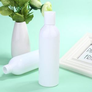 Storage Bottles 6pcs 250ml Press Type Lid Travel Portable Container Empty Bottle For Shampoo Lotion (White And Lid)