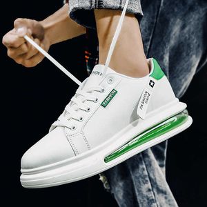 Tênis masculino fashion tênis para caminhada casual calçado esportivo com almofada de ar verde vermelho preto