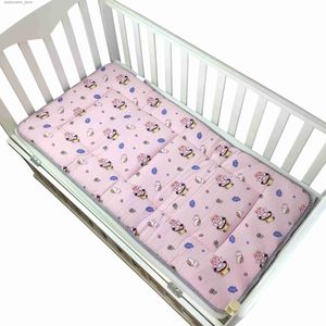 Babybett-Matratzenauflage, Neugeborenen-Schlafbett-Set, Baumwolle, bedruckte Matte, für Jungen und Mädchen, rosa, für Kleinkinder, 140 x 70 cm, L230522