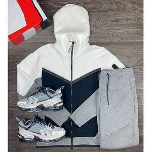 Herren-Trainingsanzug, Tech-Set, Designer, Europa, American Basketball, Fußball, Rugby, zweiteilig, mit Damen-Langarm-Hoodie, Jacke, Hose, Frühlings-Herbst-Kleid, Bralette