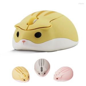 Mice 2.4G Wireless Optical Mouse Cute Cartoon Hamster Computer Ergonomic Mini 3D PC Office For Kid Girl Gift11 Rose22