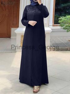 Abiti casual ZANZEA Primavera Donna Abaya Turchia Abito Musulmano Manica intera Allacciatura Oneck Solido Vestito estivo Elegante Casual Vacanza Abito lungo allentato x0625