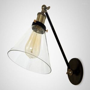 Wall Lamp American Loft ASCELINA Long Swing Arm Lamps Adjustable Metal Led Light Home Lighting For Bedroom/Restaurant