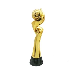 Decorative Objects Figurines full size 38cm woman world trophy cup 2014 Football Champion Award 230621