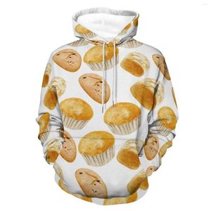 Men's Hoodies Food Pattern 3D Hoodie Polyester Cool Men Women Harajuku Sweatshirt Unisex Casual Pullover