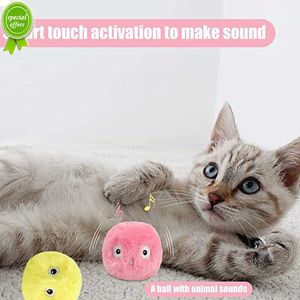 Bollleksaker för inomhus katthund kitty träning interaktiv plysch kattleksaker bollar kvittra bollar roliga kattleksaker livtro kvitning
