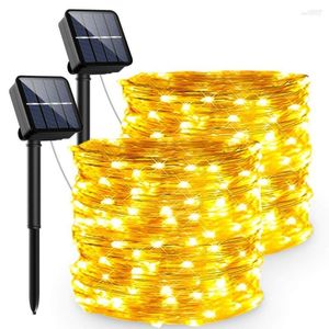 Strängar 240 LED Solar Light Outdoor Waterproof Fairy Garland String Lamp Christmas Party Garden Wedding Decoration