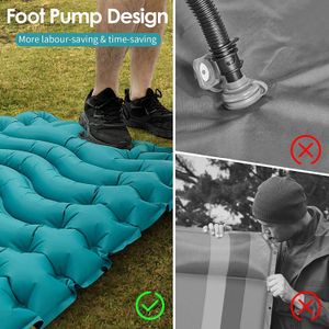 Mat GAIVOTA Outdoor 196cm Camping Sleeping Pad Air Mattress with Pillow Ultra Light Air Cushion Builtin Air Pump Travel Hiking