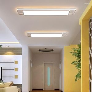 Ceiling Lights Rectangle Modern Led For Living Room Corridor Kitchen Indoor Mount Light Aluminum Fixtures