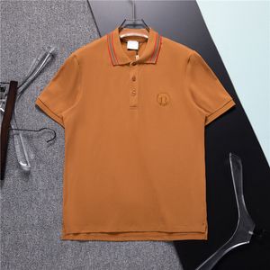 Designer men's Polo T-shirt Fashion Black, white, brown and yellow three colors Summer high quality letter embroidery short sleeve Asian size M-3XL