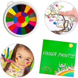 Интеллектуальные игрушки творческая набор для рисования пальцев с книгой не токсичной помытимой краски детские краски для малышей для детей 230621