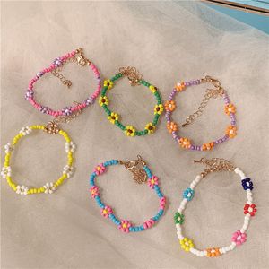 Summer Cute Flower Beaded Bracelet For Girls Friendship Bracelet For Children Accessories Jewelry Wholesale