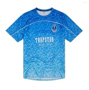 T-shirt da uomo Limited Trapstar London T-shirt manica corta Unisex camicia blu per uomo Fashion Harajuku Tee Tops Design maschile di movimento 502ess